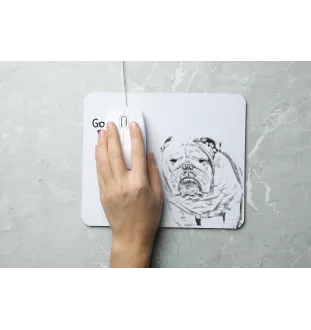 Bulldog, English Bulldog, British Bulldog - mouse pad with print, personalized dog-themed mouse pad, unique gadget for an office worker by Art-Dog brand