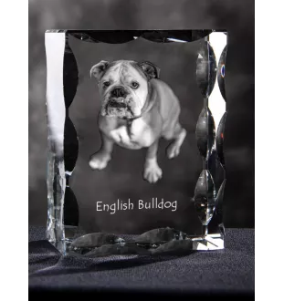 Buldog ramka kryształowa z psem Art-Dog