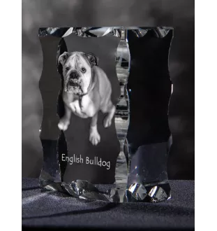 Buldog ramka kryształowa z psem Art-Dog