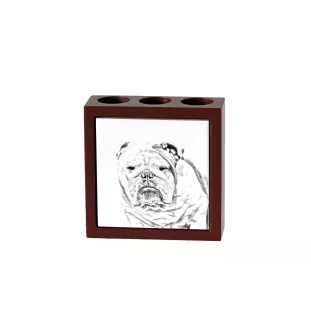 Bulldog, Bulldog anglais - porte-stylo avec chien, organiseur de bureau avec impression, décoration de bureau personnalisée de la marque Art-Dog