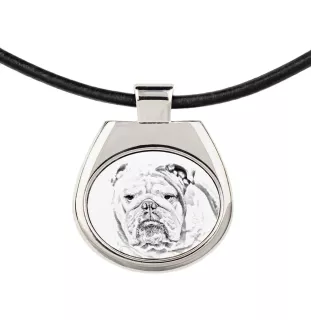 Bulldog, Bulldog anglais - collier avec chien, pendentif personnalisé avec photo, collier unique pour femmes et hommes de la marque Art-Dog