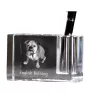 Bulldog, Bulldog anglais - Porte-stylos, organiseur en cristal avec photo de chien, décoration de bureau unique par la marque Art-Dog