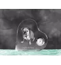 Bulldog, Englische Bulldogge - Kristalluhr mit einem Hundebild, Herzregal-Uhr, personalisierte Standuhr der Marke Art-Dog