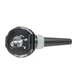 Bulldog, Bulldog anglais - Bouchon de bouteille en cristal, bouchon de vin unique avec photo, cadeau personnalisé pour sommelier par la marque Art-Dog