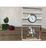 Bulldog, English Bulldog, British Bulldog - glass clock with a photo, photo of a dog in crystal, personalized standing office clock by Art-Dog brand