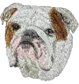 Bulldogge - Hund geformtes Aufnäher, besticktes Patch, einzigartiges Dekor für den Rucksack der Marke Art-Dog