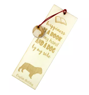 Bulldog, Englische Bulldogge - Lesezeichen mit Hund, personalisiertes Lesezeichen, Hundeaccessoire für Leser der Marke Art-Dog