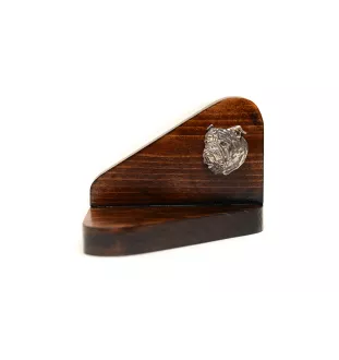 Bulldog, Bulldog anglais I - bougeoir en bois avec un chien, support pour bougie chauffe-plat, lieu de mémoire pour chien de la marque Art-Dog