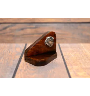 Bulldog, Bulldog anglais I - bougeoir en bois avec un chien, support pour bougie chauffe-plat, lieu de mémoire pour chien de la marque Art-Dog