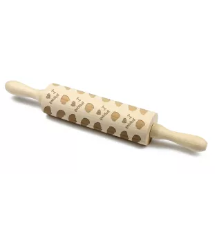 Bulldog - patterned rolling pin with a dog, rolling pin for dough and ceramics, a gift for a pastry chef from the Art-Dog brand