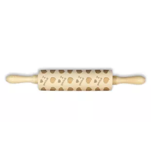 Bulldog - patterned rolling pin with a dog, rolling pin for dough and ceramics, a gift for a pastry chef from the Art-Dog brand