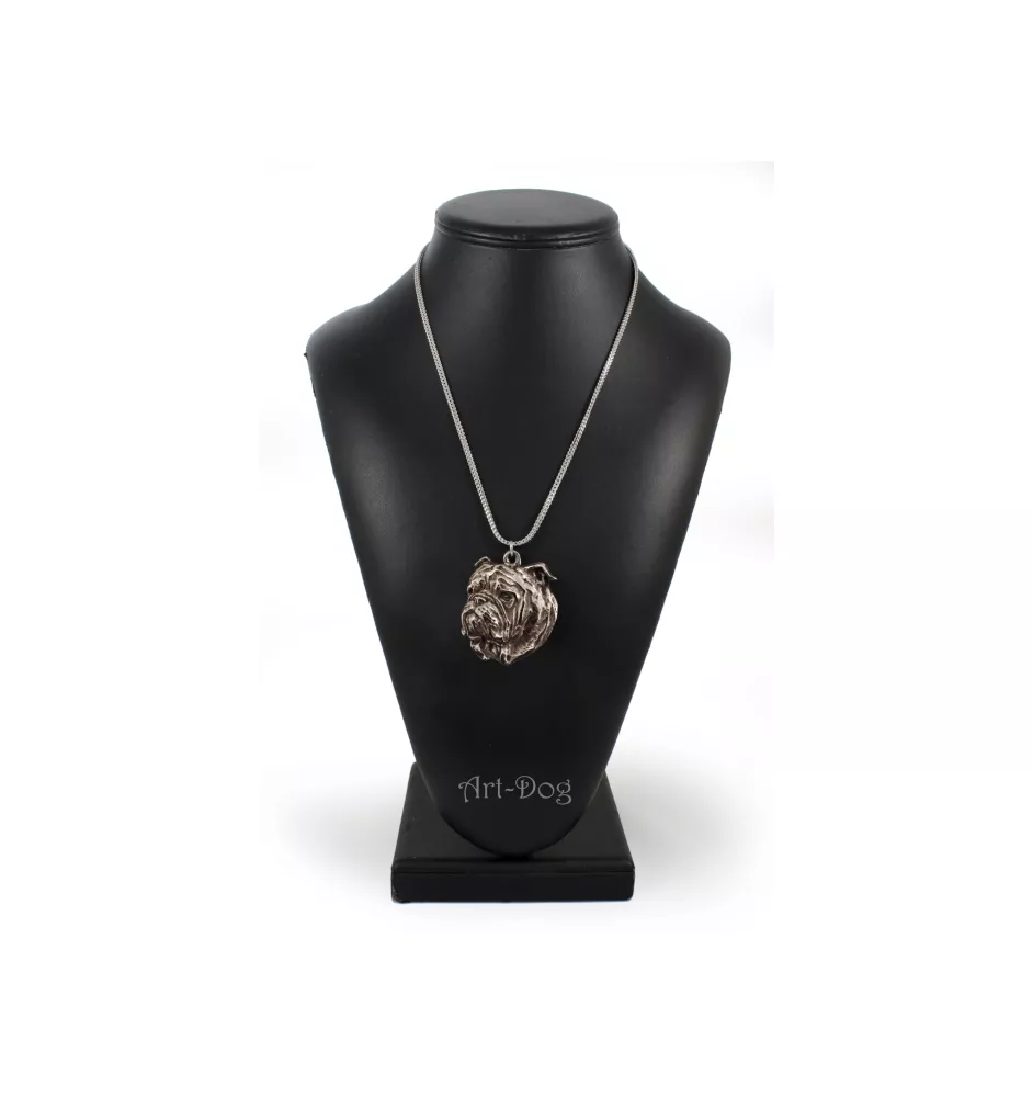 Bulldog, English Bulldog, British Bulldog I - necklace with a dog, dog pendant on a silver chain, unique jewelry from the Art-Dog brand
