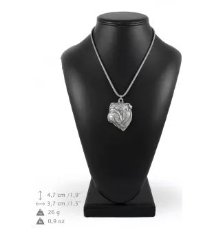 Bulldog, Bulldog anglais II - un collier avec un chien, un pendentif de chien sur une chaîne en argent, un bijou unique de la marque Art-Dog