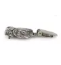 Bulldog, English Bulldog, British Bulldog - brooch with a clip, holder for a start number, silver-plated dog show pin from the Art-Dog brand
