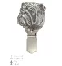 Bulldog, English Bulldog, British Bulldog - brooch with a clip, holder for a start number, silver-plated dog show pin from the Art-Dog brand