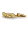 Bulldog, English Bulldog, British Bulldog - brooch with a clip, gold-plated holder for a race number, elegant dog show pin from Art-Dog brand