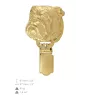 Bulldog, Englische Bulldogge - Brosche mit Clip, vergoldeter Startnummernhalter, Geschenk für Hundeausstellung der Marke Art-Dog