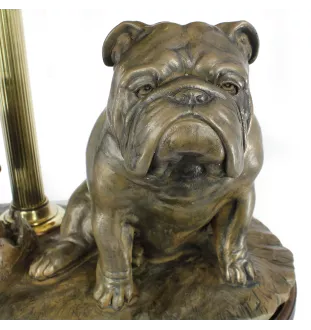 Buldog lampa z brązu Art-Dog
