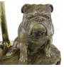 Bulldog, English Bulldog, British Bulldog - stained glass lamp with a lampshade, table lamp with a dog statue, interior decor in retro style by Art-Dog brand
