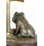 Bulldog, English Bulldog, British Bulldog - stained glass lamp with a lampshade, table lamp with a dog statue, interior decor in retro style by Art-Dog brand
