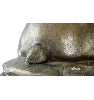 Bulldog, English Bulldog, British Bulldog - stained glass lamp with a lampshade, table lamp with a dog statue, interior decor in retro style by Art-Dog brand