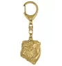 Bulldog, Bulldog anglais II - porte-clés et collier avec chien dans une boîte, produit plaqué or de haute qualité, marque Art-Dog