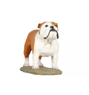 Bulldog, Englische Bulldogge II - bemalte Figur, Statue, Skulptur, vom Künstler hergestellt, Marke Art-Dog