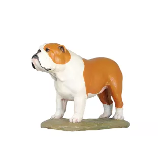 Bulldog, Bulldog anglais II - figurine peinte, statue, sculpture, réalisée par l'artiste, marque Art-Dog