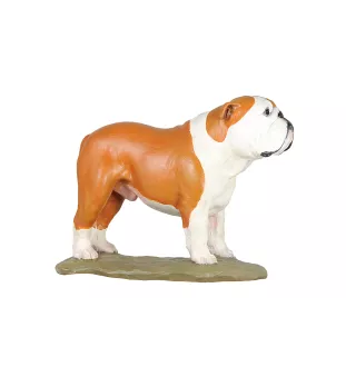 Bulldog, Englische Bulldogge II - bemalte Figur, Statue, Skulptur, vom Künstler hergestellt, Marke Art-Dog