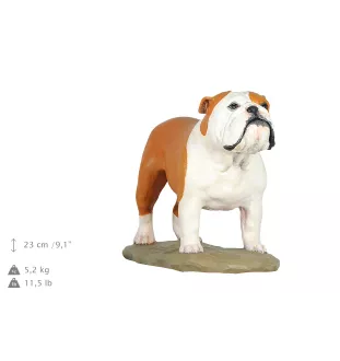 Bulldog, Englische Bulldogge II - bemalte Figur, Statue, Skulptur, vom Künstler hergestellt, Marke Art-Dog