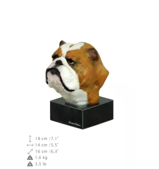 Bulldog, English Bulldog, British Bulldog III - painted figurine, statue, figure, made by the artist, brand Art-Dog