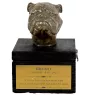 Bulldog, English Bulldog, British Bulldog - an urn with an engraving and a sculpture of a dog, a handmade product by the Art-Dog brand.