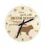 Bulldog, English Bulldog, British Bulldog - clock with a dog, wooden clock, wall clock for dog lovers, clock for desk and shelf, Art-Dog