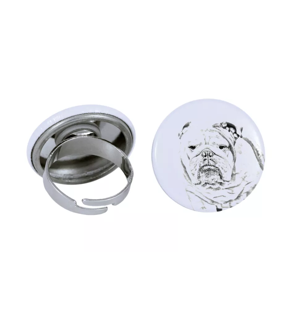 Bulldog, Englische Bulldogge - Damen Schmuck mit dem Bild eines Hundes, handgefertigtes Produkt, Möglichkeit, Ihr eigenes Foto hinzuzufügen, Marke Art-Dog
