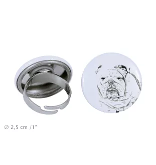 Bulldog, Englische Bulldogge - Damen Schmuck mit dem Bild eines Hundes, handgefertigtes Produkt, Möglichkeit, Ihr eigenes Foto hinzuzufügen, Marke Art-Dog
