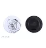 Bulldog, Englische Bulldogge Magnet mit einem Hundepfotenabdruck, außergewöhnlich leicht, starker Magnet, handgefertigtes Produkt der Marke Art-Dog
