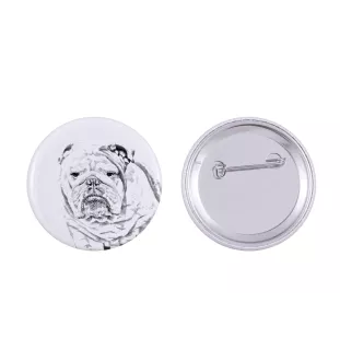 Bulldog, Bulldog anglais - badge avec votre chien, ajoutez votre propre photo, marque Art-Dog