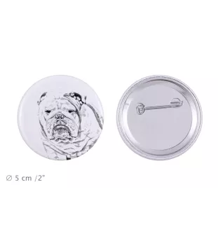Buldog przypinka z psem duża Art-Dog