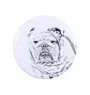 Bulldog, Englische Bulldogge - Anstecknadel mit Ihrem Hund, fügen Sie Ihr eigenes Foto hinzu, Marke Art-Dog