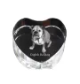 Bulldog, English Bulldog, British Bulldog - a photo of a dog in crystal, crystal heart, unique photo frame from the Art-Dog brand