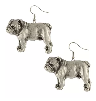 Bulldog, English Bulldog, British Bulldog I - hanging earrings with dogs, charming jewelry for a dog mom, a gift for a girl from the Art-Dog brand