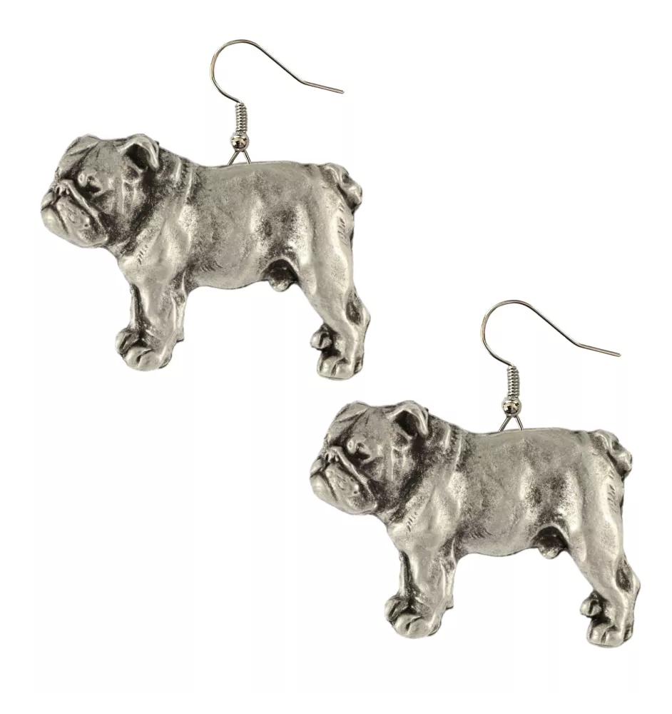 Bulldog, Englische Bulldogge I - Hängende Ohrringe mit Hunden, entzückender Schmuck für Hunde-Mama, Geschenk für Mädchen von der Marke Art-Dog