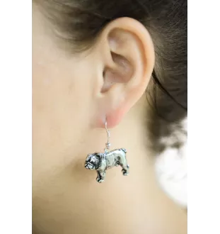 Bulldog, Englische Bulldogge I - Hängende Ohrringe mit Hunden, entzückender Schmuck für Hunde-Mama, Geschenk für Mädchen von der Marke Art-Dog