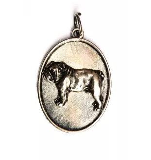 Bulldog, Englische Bulldogge I - Halskette mit Hund, Anhänger für Hundemama, einzigartiger Schmuck der Marke Art-Dog