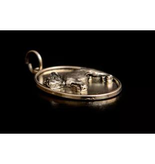 Bulldog, Englische Bulldogge I - Halskette mit Hund, Anhänger für Hundemama, einzigartiger Schmuck der Marke Art-Dog