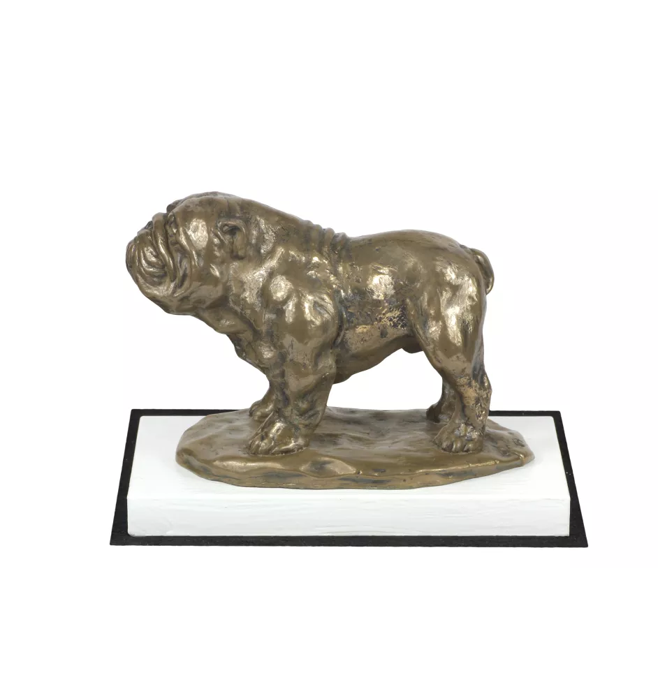 Bulldog I - dog figurine, figure on a white base, trophy for Art-Dog dog show exhibition