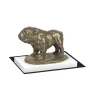 Bulldogge I - Hundestatue, Figur auf weißem Sockel, Trophäe für die Art-Dog-Hundeaustellung.