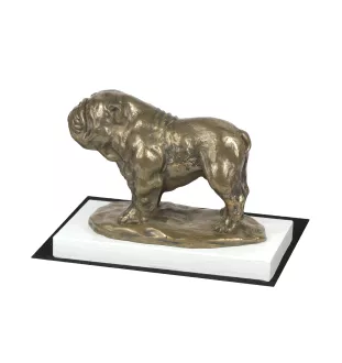 Bulldog I - statuette de chien, figurine sur un socle blanc, trophée pour exposition de chiens de la marque Art-Dog