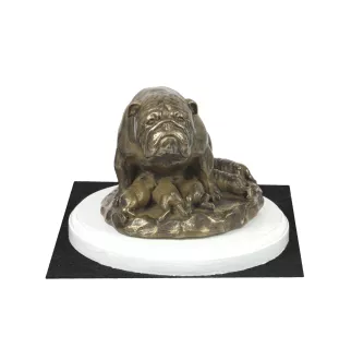 Bulldog II statuetka na białym drewnie Art-Dog