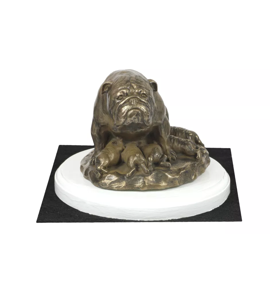 Bulldog II statuetka na białym drewnie Art-Dog